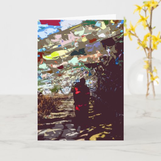 写真シリーズ：僧 カード (黄色い花)