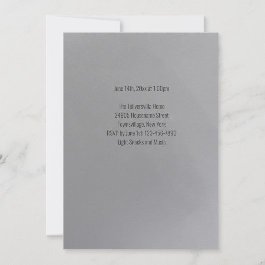 写真シルバー博士課程卒業パーティー 招待状 (裏面)