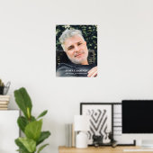 写真シンプルお祝い付き生活の模写 ポスター (ホームオフィス)