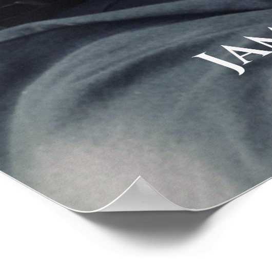 写真シンプルお祝い付き生活の模写 ポスター (角)