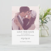 写真シンプルとモダン一緒に日付を保存する 招待状 (スタンド正面)