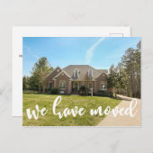 写真シンプルと一緒に移動したスクリプト新居 案内ポストカード (正面/裏面)