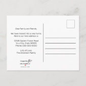 写真シンプルと一緒に移動したスクリプト新居 案内ポストカード (裏面)