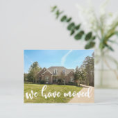 写真シンプルと一緒に移動したスクリプト新居 案内ポストカード (スタンド正面)