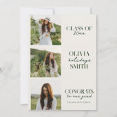 写真シンプルによる卒業発表 シーズンカード (正面)