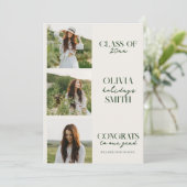 写真シンプルによる卒業発表 シーズンカード (スタンド正面)