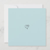 *~*写真シンプルのミニマル結婚式日付の保存 セーブザデート (裏面)