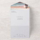 写真シンプルのモダンストリングラ結婚イト オールインワン招待状 (外側)