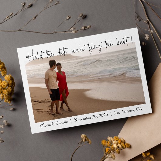 写真シンプルのモダン日付を保持する セーブザデート