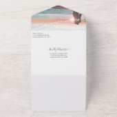 写真シンプルのモダン結婚 オールインワン招待状 (外側)