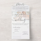 写真シンプルのモダン結婚 オールインワン招待状 (内側)