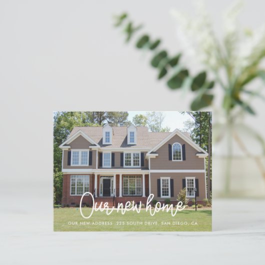 写真シンプルの動きの発表 ポストカード (スタンド正面)