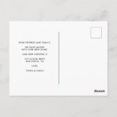 写真シンプルの動きの発表 ポストカード (裏面)