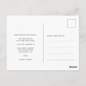 写真シンプルの動きの発表 ポストカード (裏面)