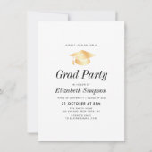 写真シンプルの卒業招待状と発表 招待状 (裏面)