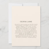 写真シンプルの完全卒業発表 招待状 (裏面)