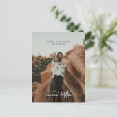 写真シンプルの日付を保存 ポストカード (スタンド正面)