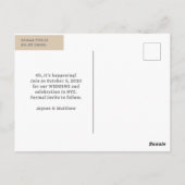 写真シンプルの日付を保存 ポストカード (裏面)