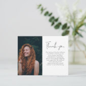 写真シンプルの葬儀の死別サンキューカード サンキューカード (スタンド正面)