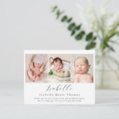 写真シンプルの誕生の発表、スクリプ書トの ポストカード (スタンド正面)