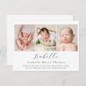 写真シンプルの誕生の発表、スクリプ書トの ポストカード (正面/裏面)