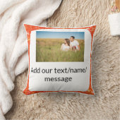 写真シンプルの追加文字グリッタースパークル クッション (ブランケット)