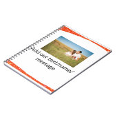 写真シンプルの追加文字グリッタースパークル ノートブック (左側)