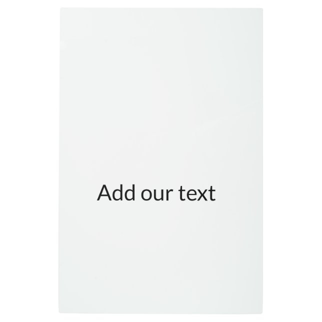 写真シンプルの追加文字グリッタースパークル メタルプリント (正面)