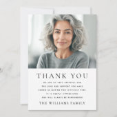 写真シンプルエレガントの葬儀悔やみや弔慰 サンキューカード (正面)