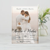 写真シンプルエレガント付き結婚式招待状 招待状 (スタンド正面)