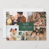 写真シンプルコラージュのクリスマスホリデーカード シーズンカード (正面)