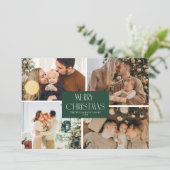 写真シンプルコラージュのクリスマスホリデーカード シーズンカード (スタンド正面)