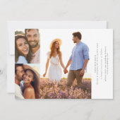 写真シンプルコラージュ結婚ズ セーブザデート (裏面)