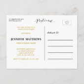 写真シンプルコラージュ | 卒業パーティー招待状 インビテーションポストカード (裏面)