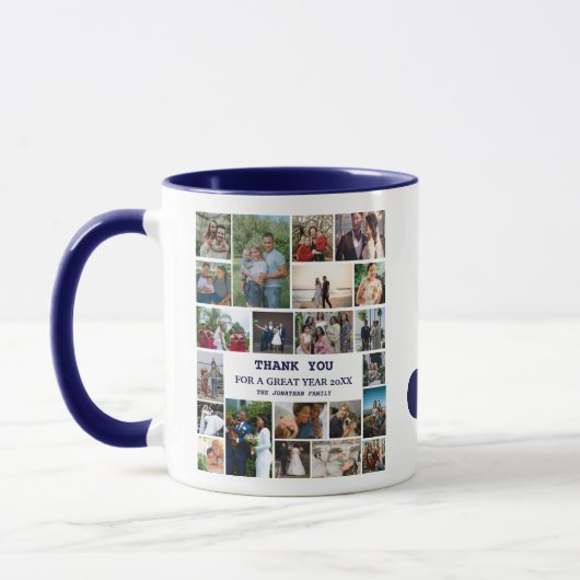写真シンプルコラージュ | Family Monogram Keepsake マグカップ (左)