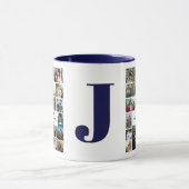 写真シンプルコラージュ | Family Monogram Keepsake マグカップ (中央)