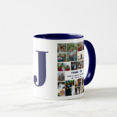 写真シンプルコラージュ | Family Monogram Keepsake マグカップ (正面右)
