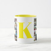 写真シンプルコラージュ | Family Monogram Keepsake マグカップ (中央)