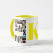 写真シンプルコラージュ | Family Monogram Keepsake マグカップ (正面左)