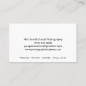 写真シンプルサービス写真 名刺 (裏面)