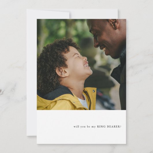 写真シンプルテーマリングや輪持参人提案書 招待状 (正面)