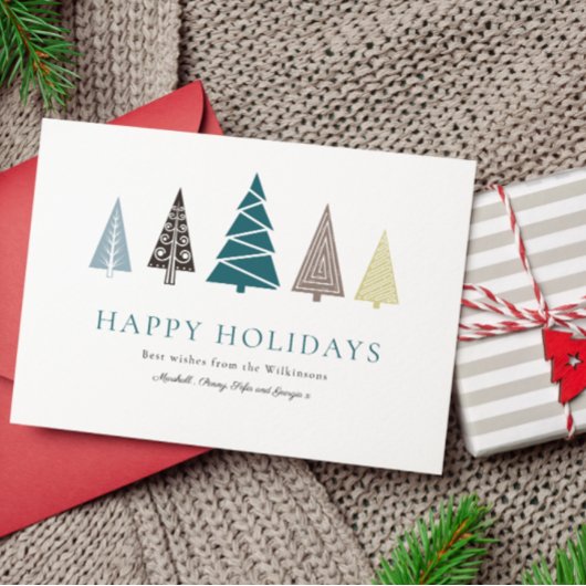 写真シンプルパーソナライズされたモダンのクリスマス シーズンカード