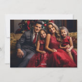 写真シンプルパーソナライズされたモダンのクリスマス シーズンカード (裏面)