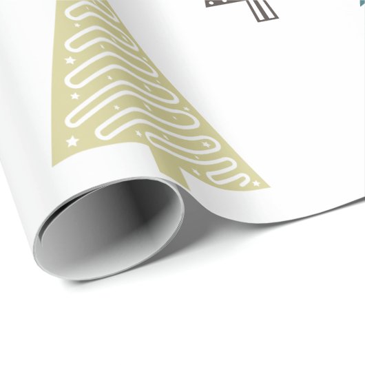 写真シンプルパーソナライズされたモダンのクリスマス ラッピングペーパー (ロールコーナー)