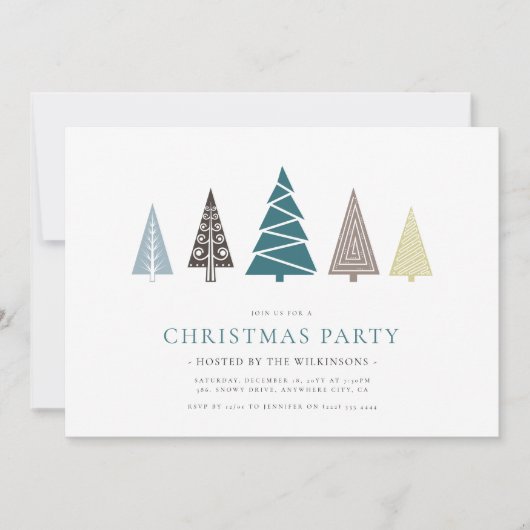 写真シンプルパーソナライズされたモダンのクリスマス 招待状 (正面)