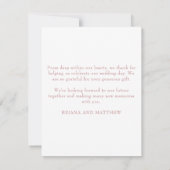 写真シンプルピンクモダンサンキューカード サンキューカード (裏面)