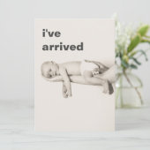 写真シンプルベビー告知に到着 案内状 (スタンド正面)