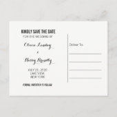 写真シンプルポストカードの日付を保存 案内ポストカード (裏面)