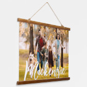 写真シンプルポートレート名 吊り下げ型タペストリー (傾斜あり)