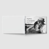 写真シンプルモダンのとミニマル結婚リスト ゲストブック (全面)